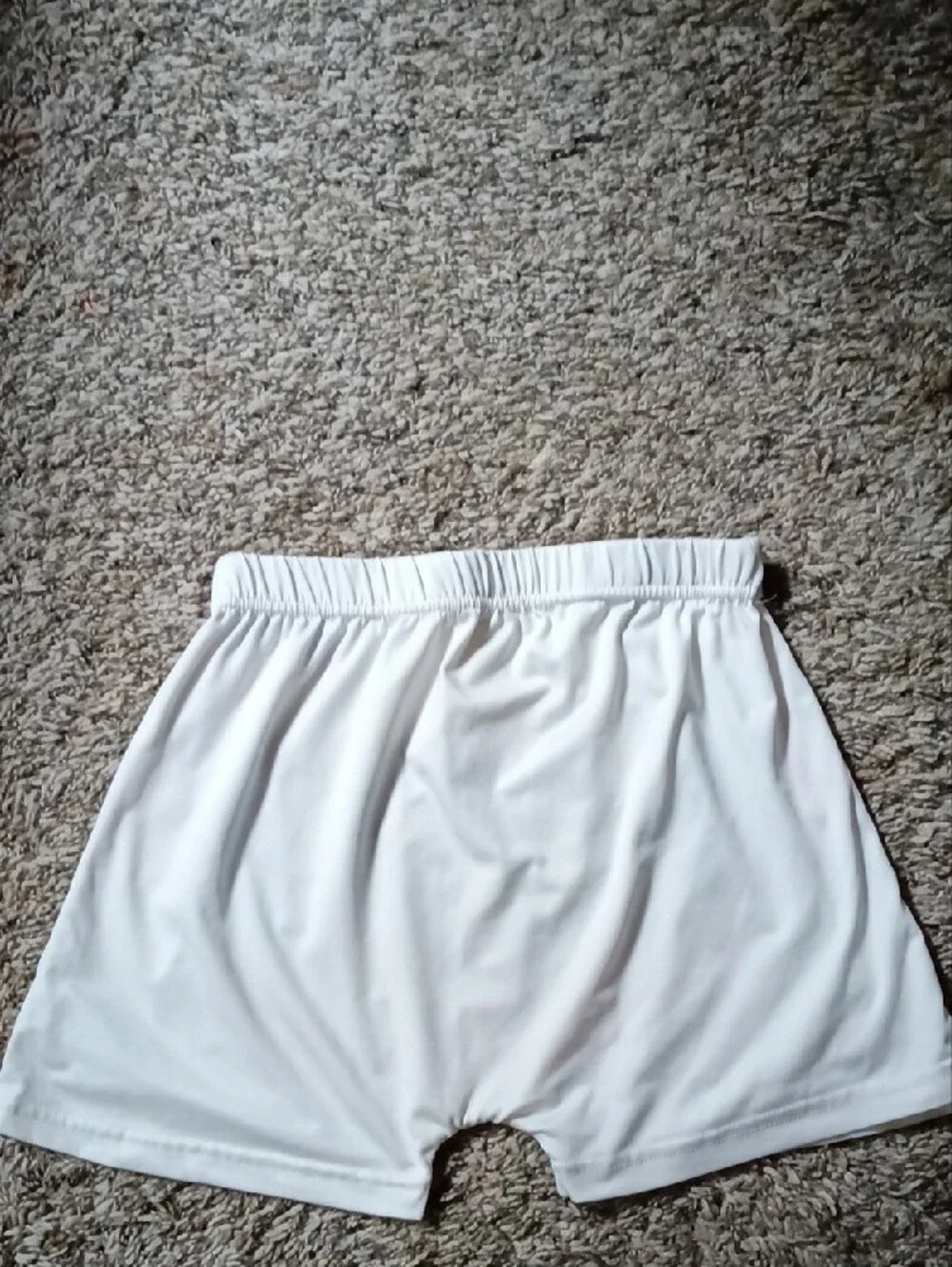 NWOT White 'Juicy Fruit' Graphic Shorts with Blue & Red Print Sz M